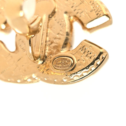 Chanel Metal Resin CC Stud Earrings Gold Transparent 4 of 5