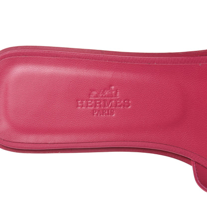 Hermes Epsom Oran Sandals 37 Rouge Azalee 6 of 8