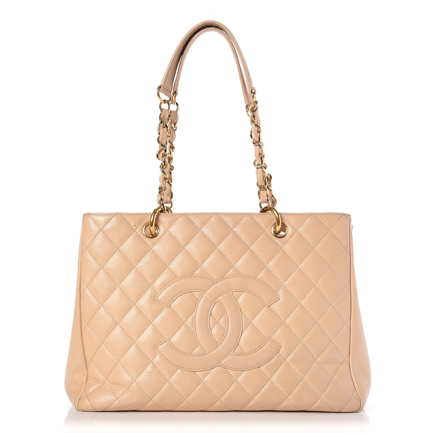Chanel Caviar Quilted Grand Shopping Tote GST Beige Clair 1 of 18
