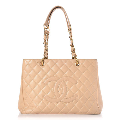 Chanel Caviar Quilted Grand Shopping Tote GST Beige Clair 1 of 18