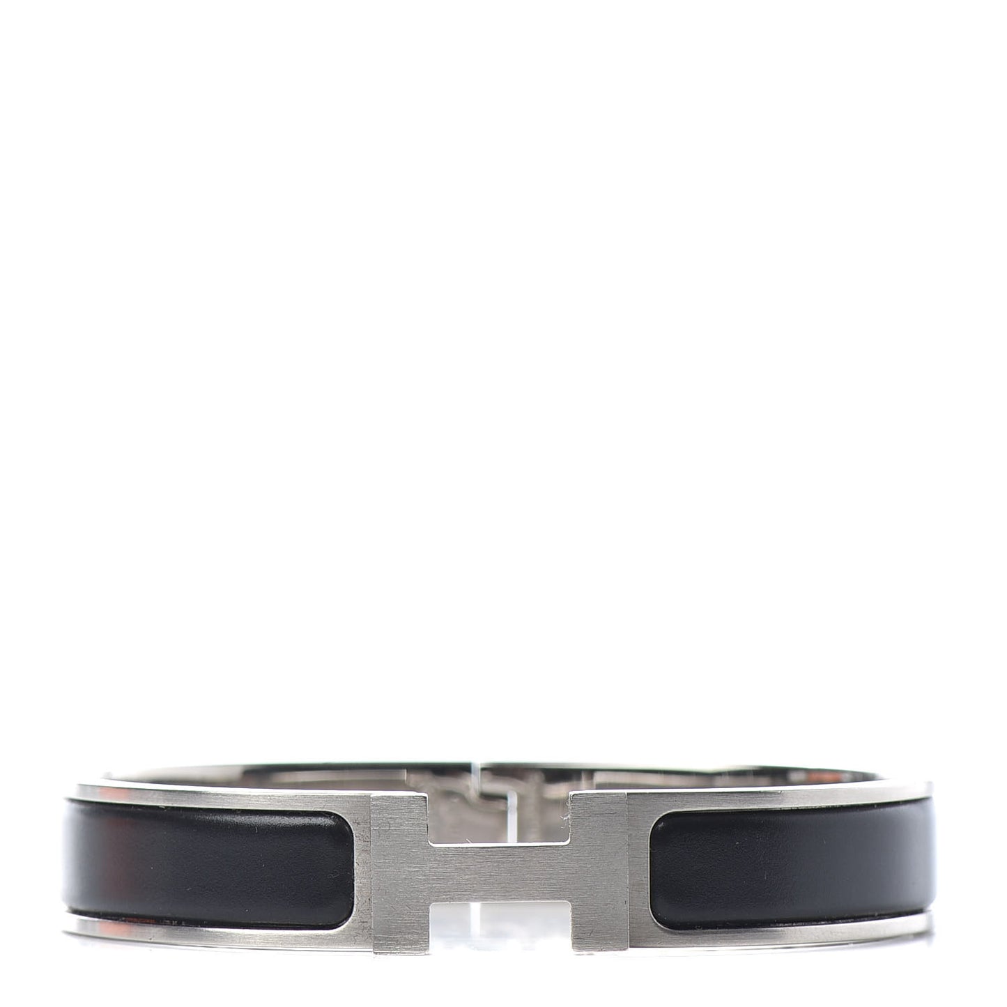 Matte Enamel Narrow Clic Clac HH Bracelet GM Black