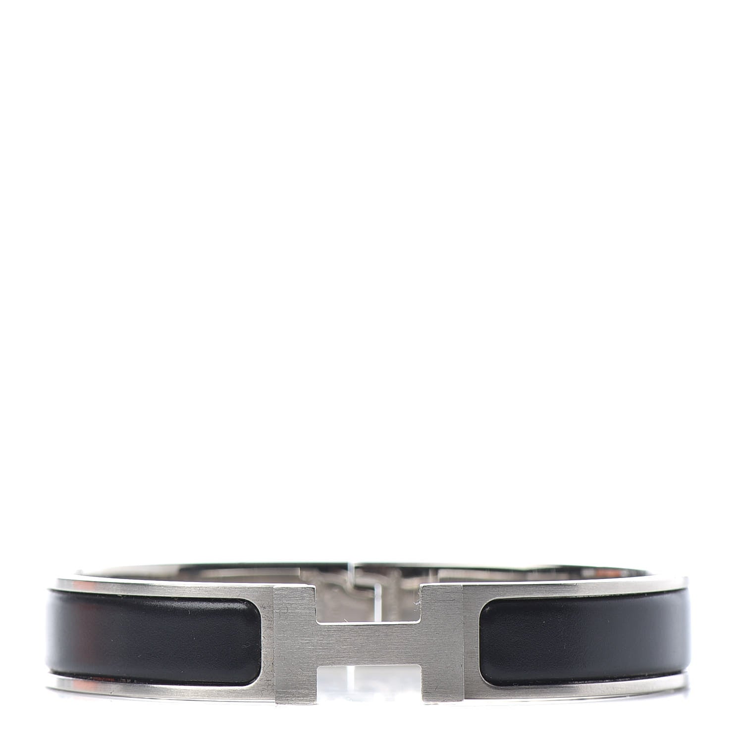 Hermes Matte Enamel Narrow Clic Clac HH Bracelet GM Black 1 of 4