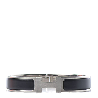 Hermes Matte Enamel Narrow Clic Clac HH Bracelet GM Black 1 of 4