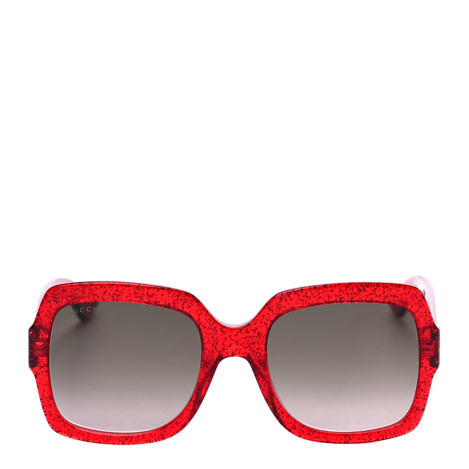 Gucci Acetate Square Frame Sunglasses GG0036S Glitter Red 4 of 7