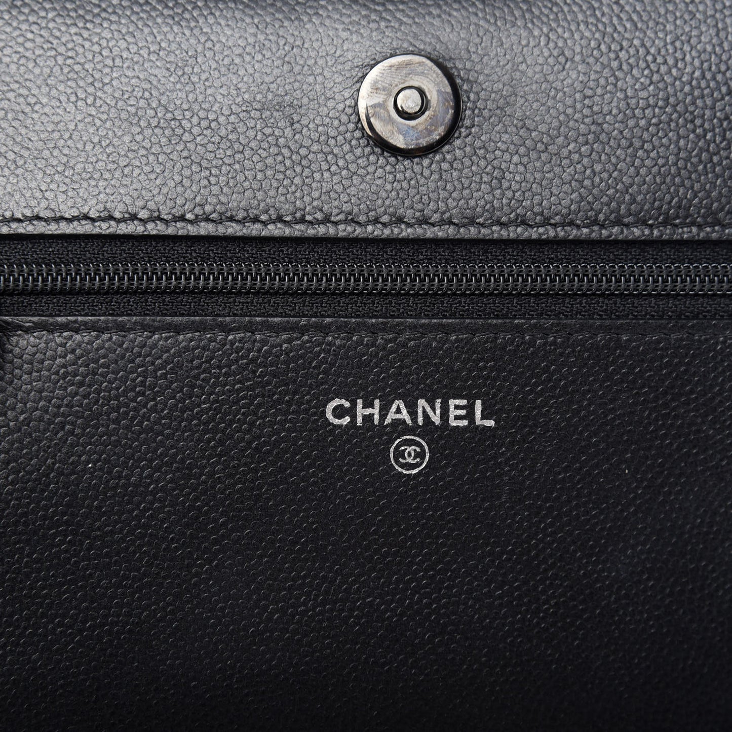 Caviar Quilted Boy Wallet On Chain WOC So Black