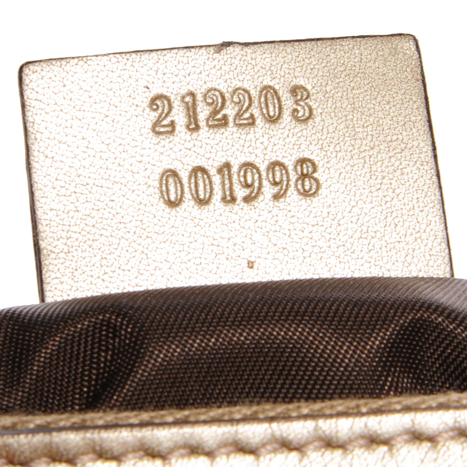 Gucci Guccissima New Britt Wristlet Gold 7 of 7