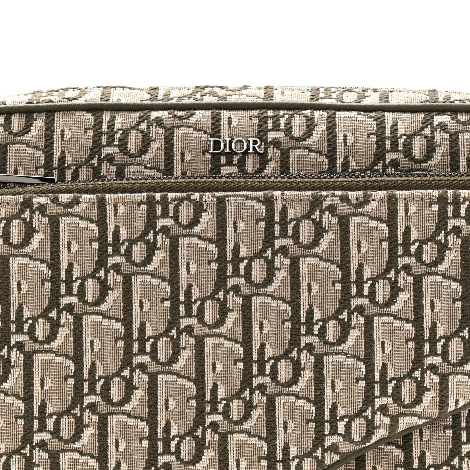 Christian Dior Oblique Saddle Triple Pouch Green 1840022