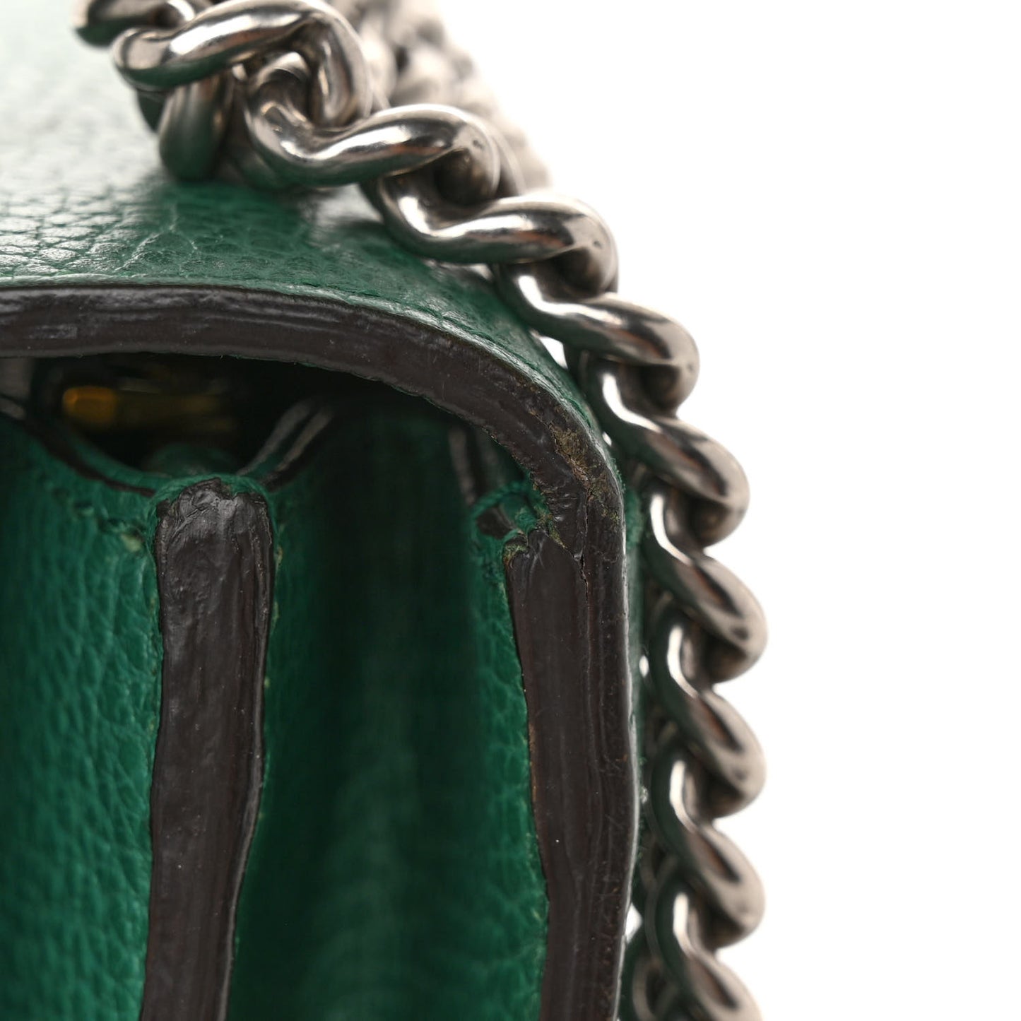 Pebbled Calfskin Small Dionysus Shoulder Bag Emerald