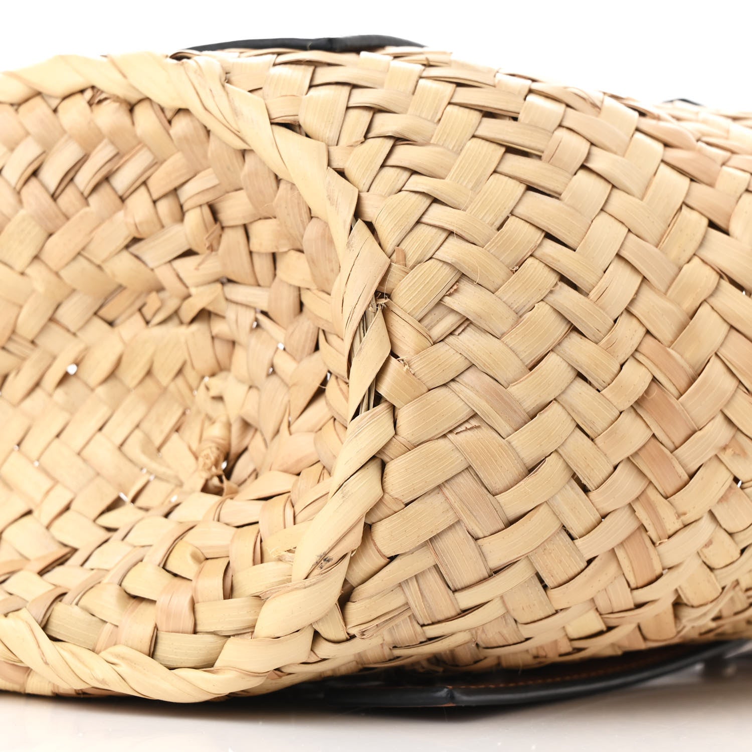 Loewe X MY NEIGHBOR TOTORO Raffia Dust Bunnies Basket Tote Bag Black Tan 10 of 10