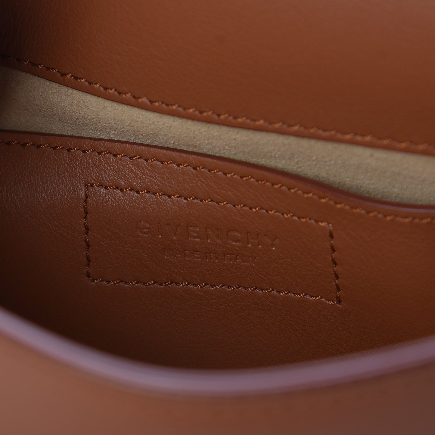 Calfskin Mini Infinity Saddle Bag Cognac