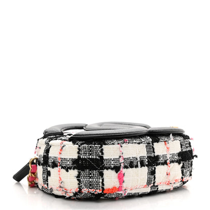 Chanel Tweed Lambskin Quilted Coco Midnight Camera Case White Black Multicolor 4 of 12