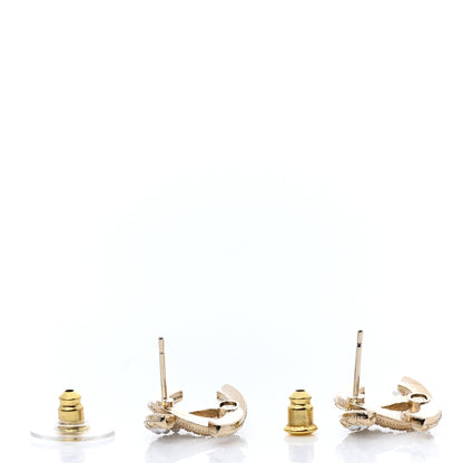 Chanel Resin Pearl CC Earrings Gold Black 3 of 6