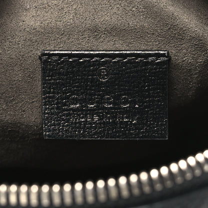 Gucci GG Supreme Monogram Azalea Calfskin Mini Retro Interlocking G Bag Black 6 of 10