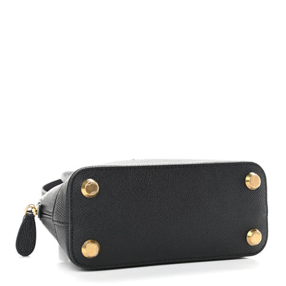 Balenciaga Signature Grained Calfskin XXS Ville Top Handle Bag Black White 3 of 13