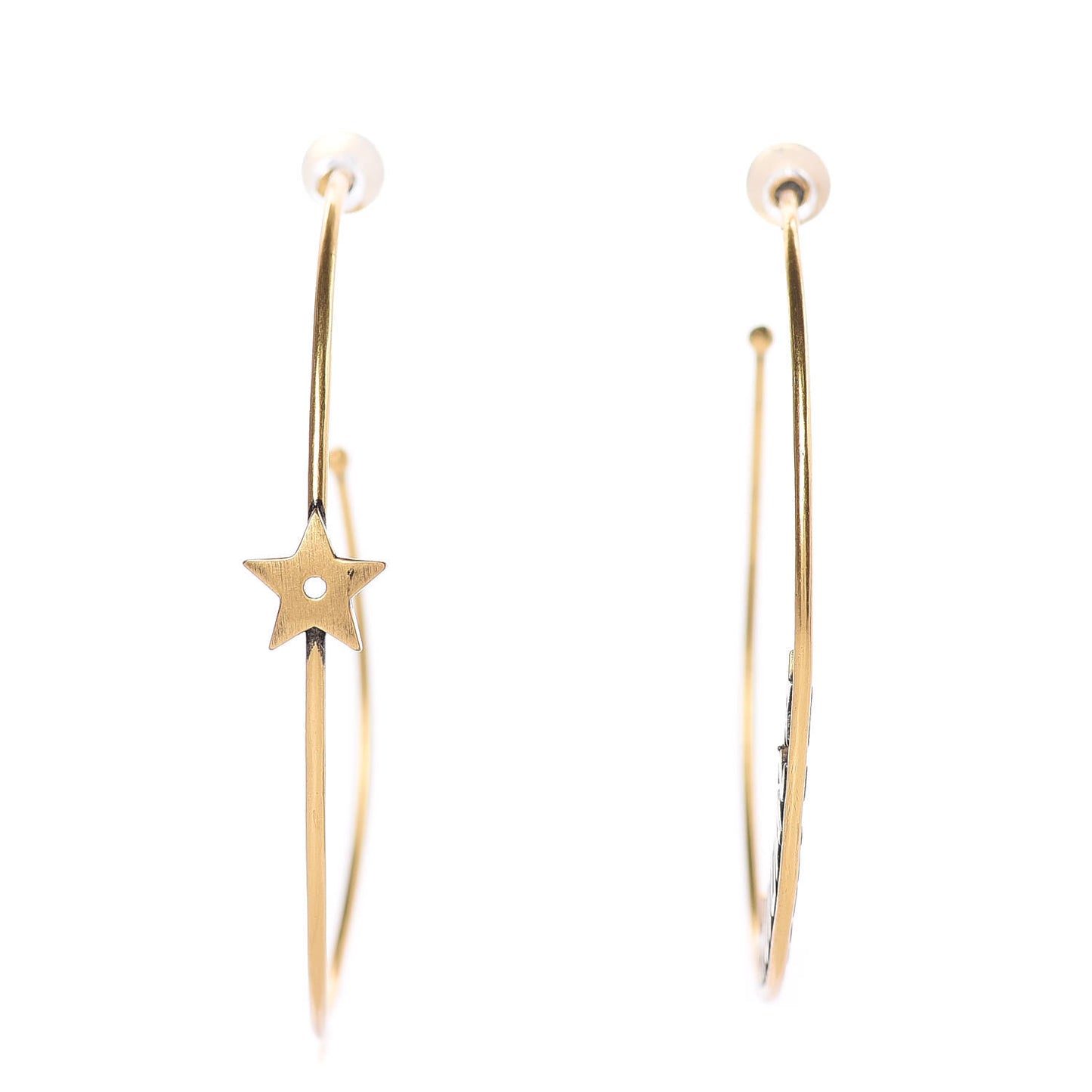 Metal J'Adior Hoop Earrings Aged Gold