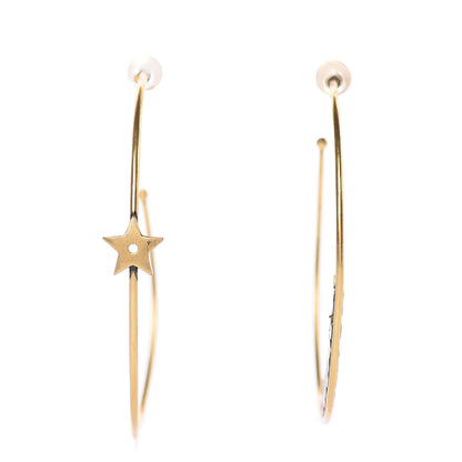Christian Dior Metal J'Adior Hoop Earrings Aged Gold 2 of 5