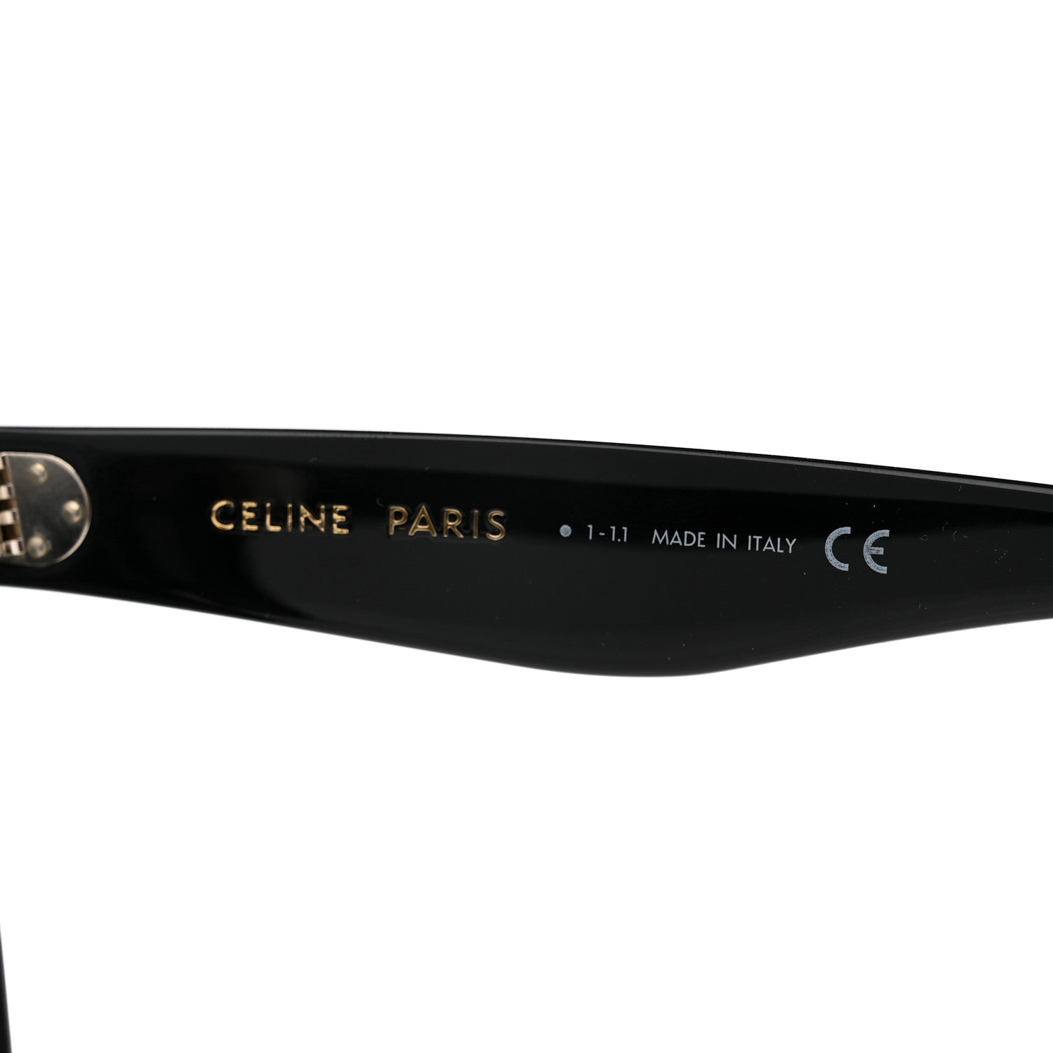 Celine Acetate Polarized Oversized Sunglasses CL4055IN Black 6 of 6