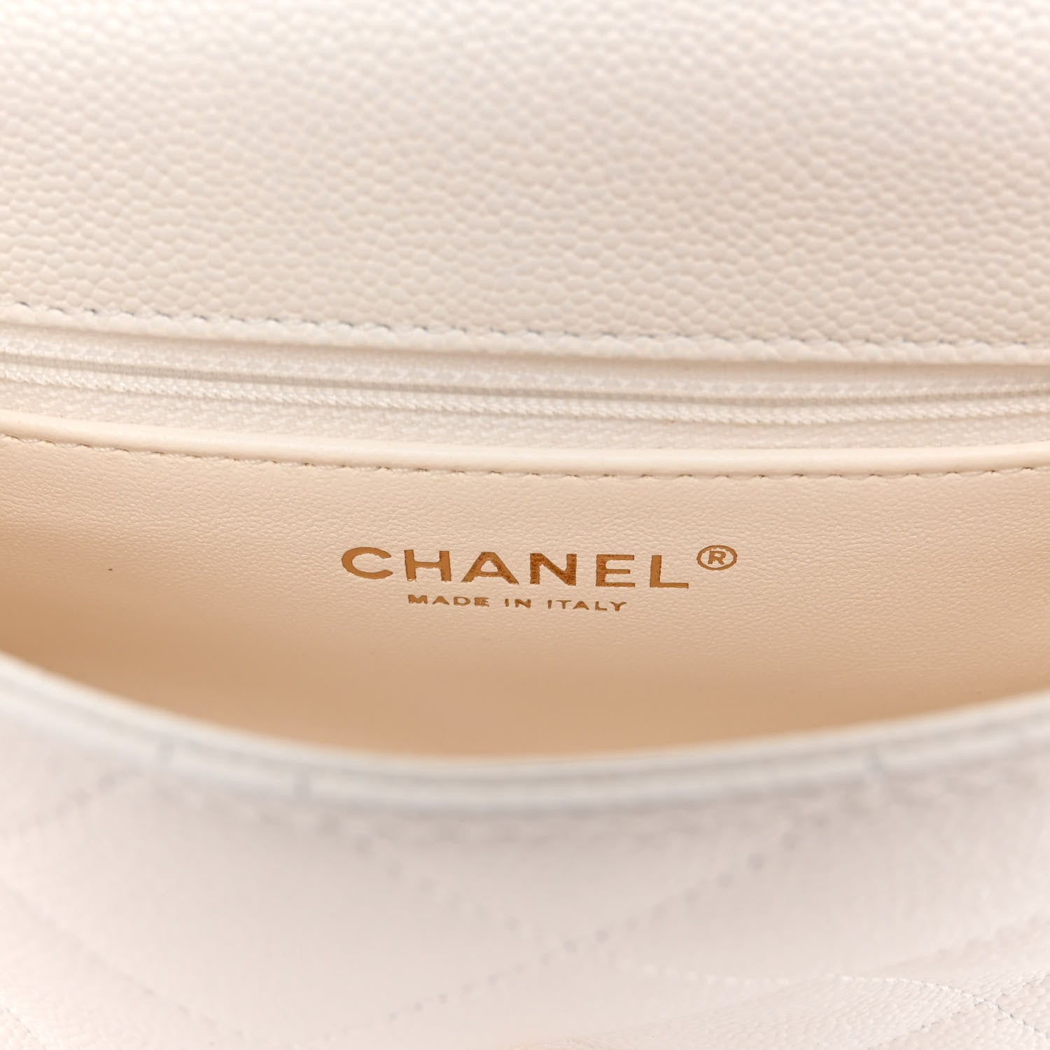 Chanel Caviar Quilted Mini Sweetheart Flap White 6 of 10