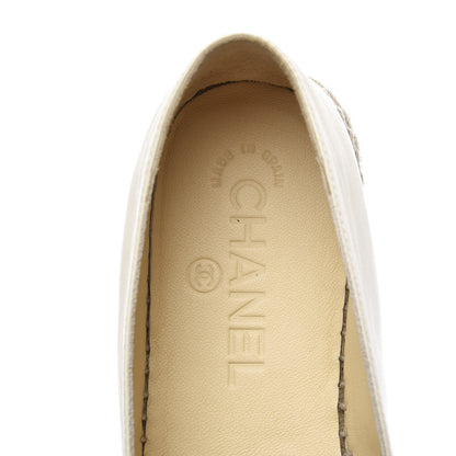 Chanel Lambskin Quilted CC Espadrilles 36 Ivory 8 of 11