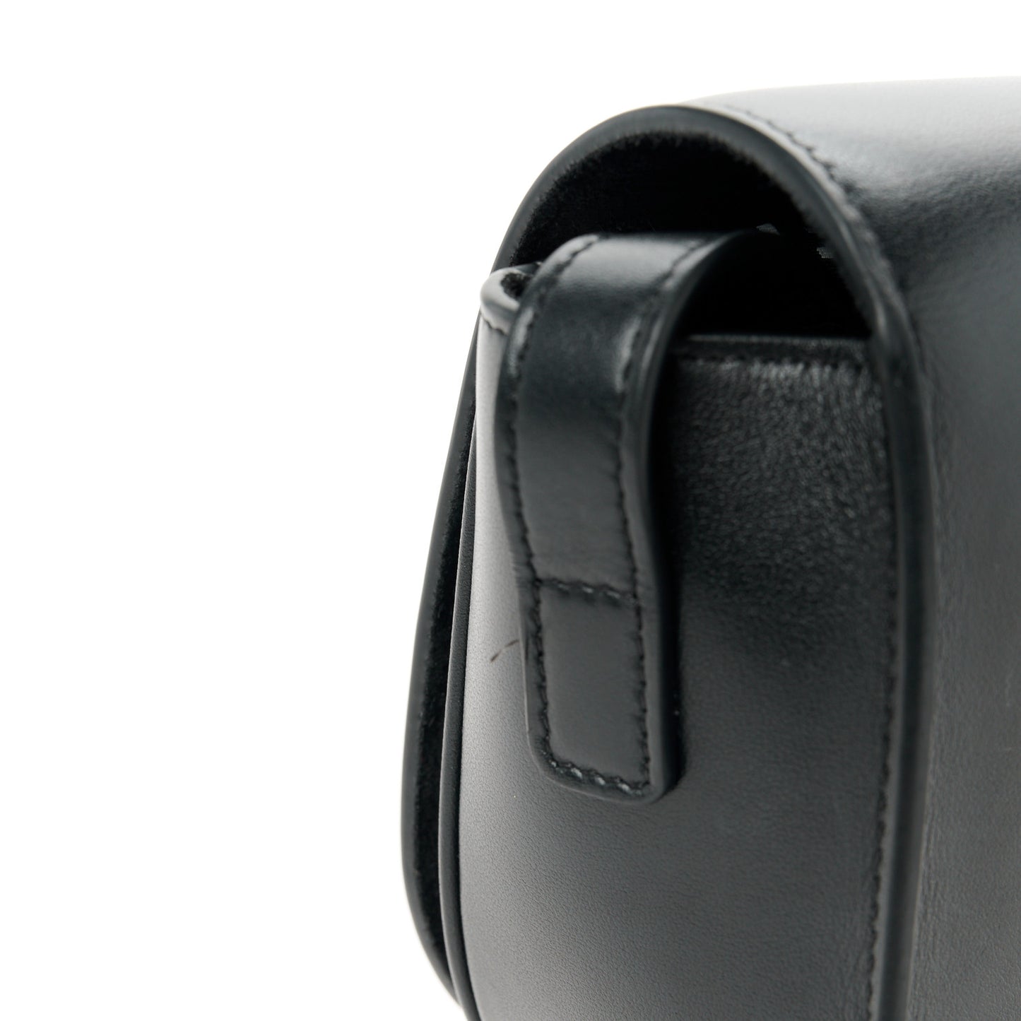 Smooth Calfskin Cuir Triomphe Folco Crossbody Bag Black