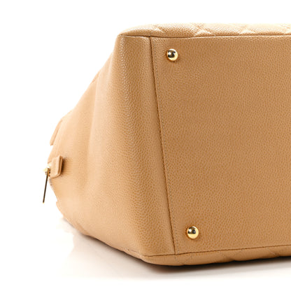 Chanel Caviar Quilted Grand Timeless Tote GTT Beige 9 of 10