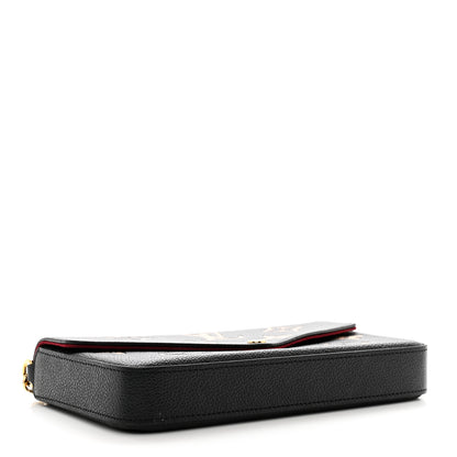 Louis Vuitton Empreinte Monogram Giant Felicie Pochette Black Beige 4 of 10