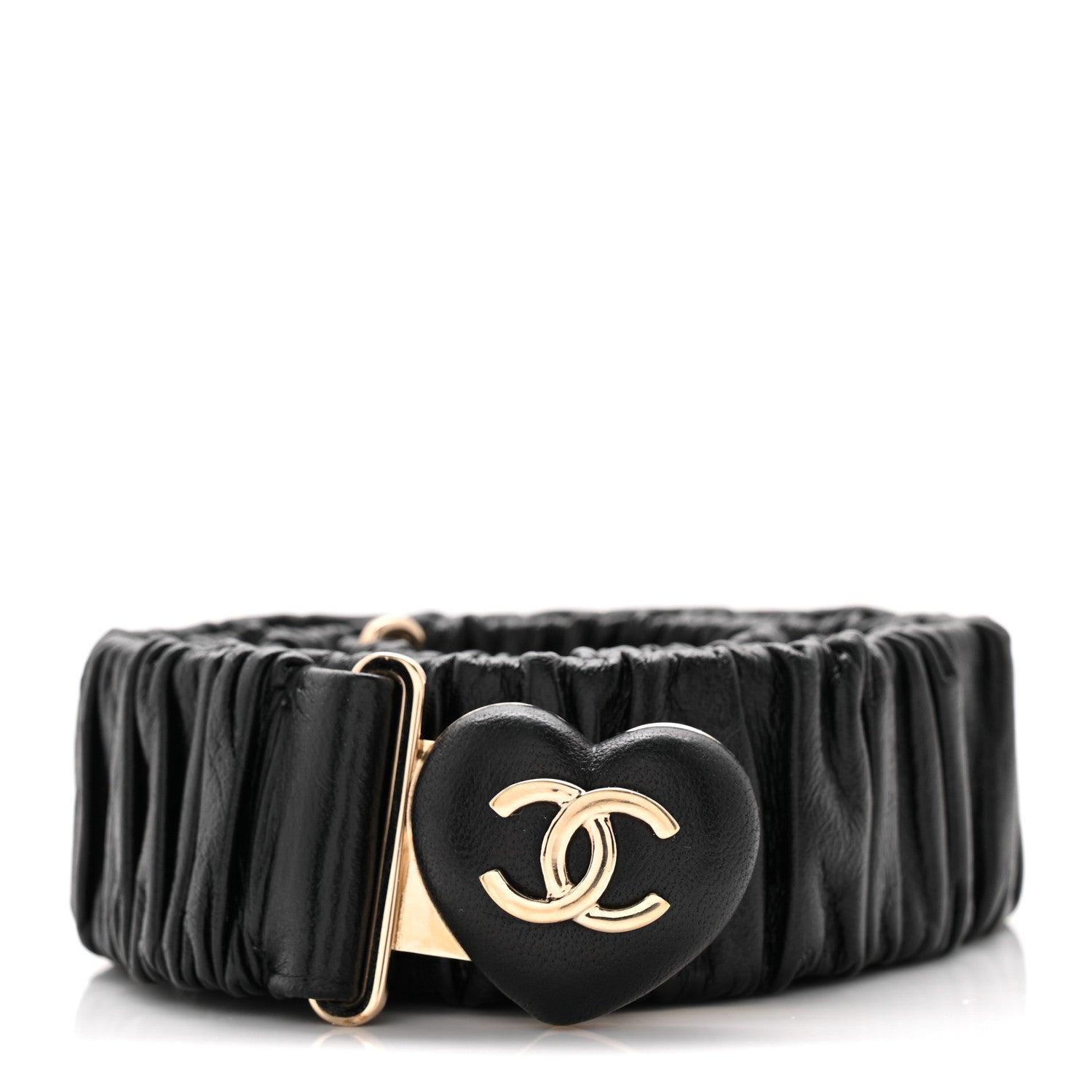 Chanel Lambskin Heart Belt 80 32 Black 1 of 4