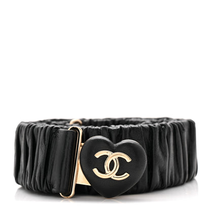Chanel Lambskin Heart Belt 80 32 Black 1 of 4