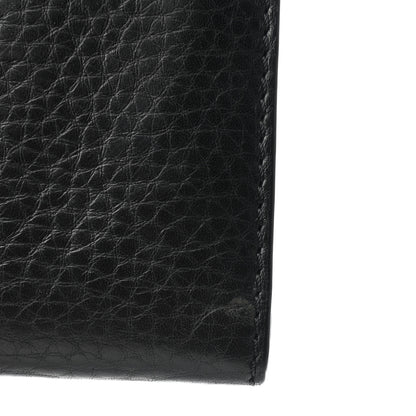 Burberry Signature Grain Calfskin Check Embossed Zip Wallet Black 6 of 11