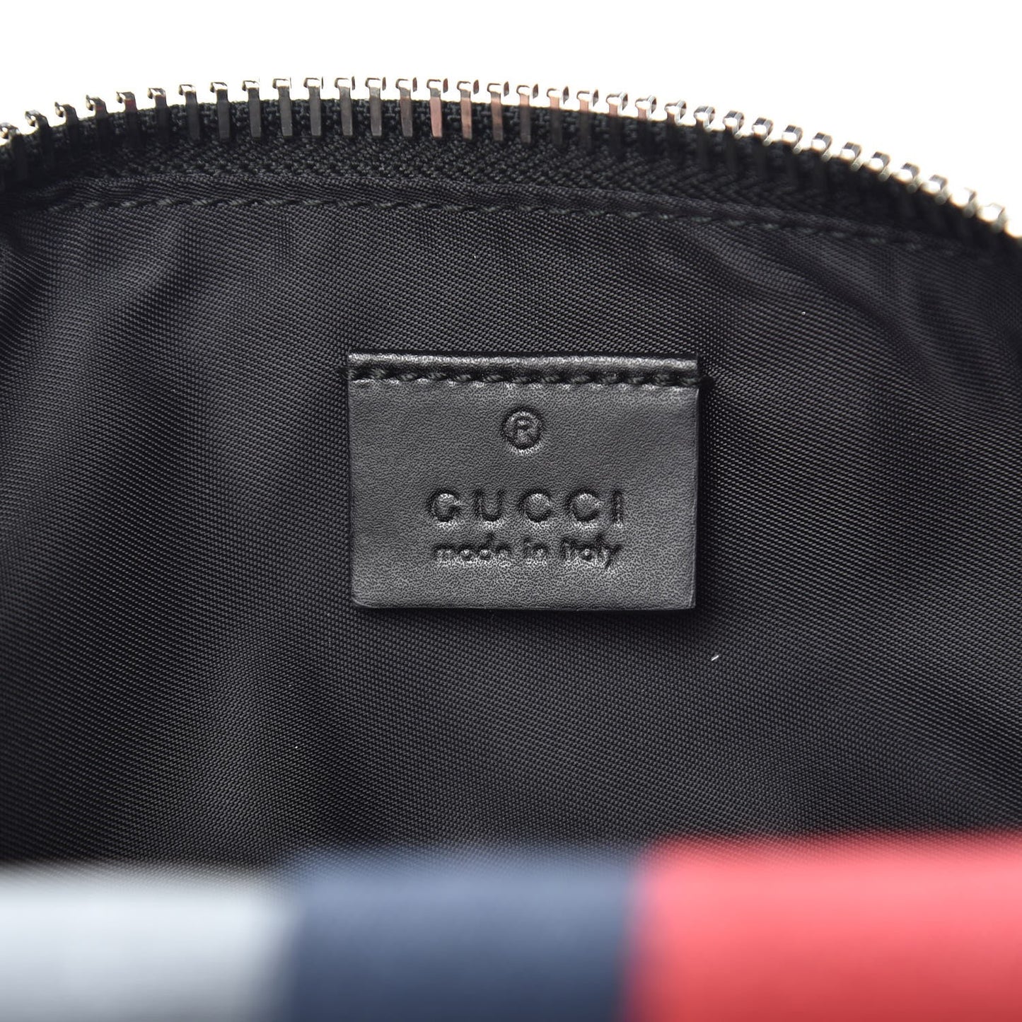 GG Supreme Monogram Web Toiletry Case Black Grey