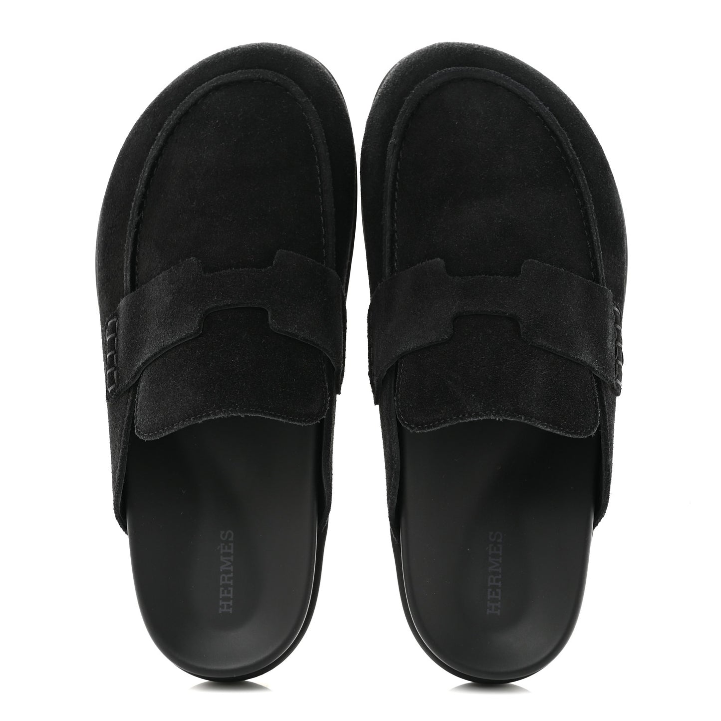 Suede Calfskin Go Mules 40 Black
