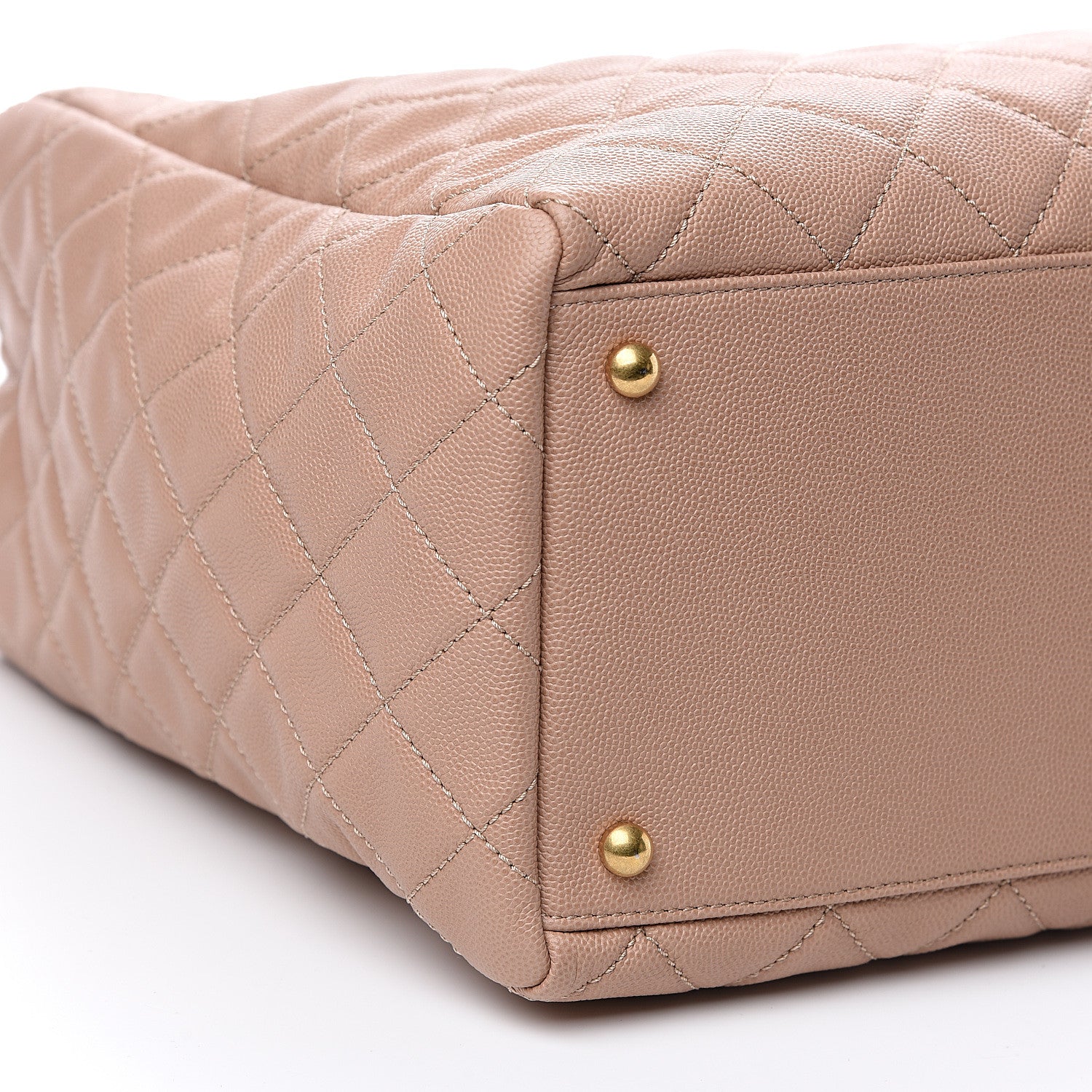 Chanel Caviar Quilted Large Coco Handle Shopping Tote Beige 7 of 9