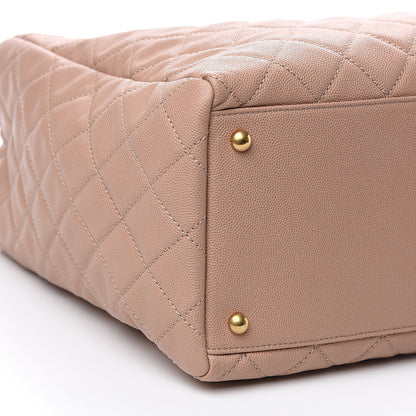 Chanel Caviar Quilted Large Coco Handle Shopping Tote Beige 7 of 9