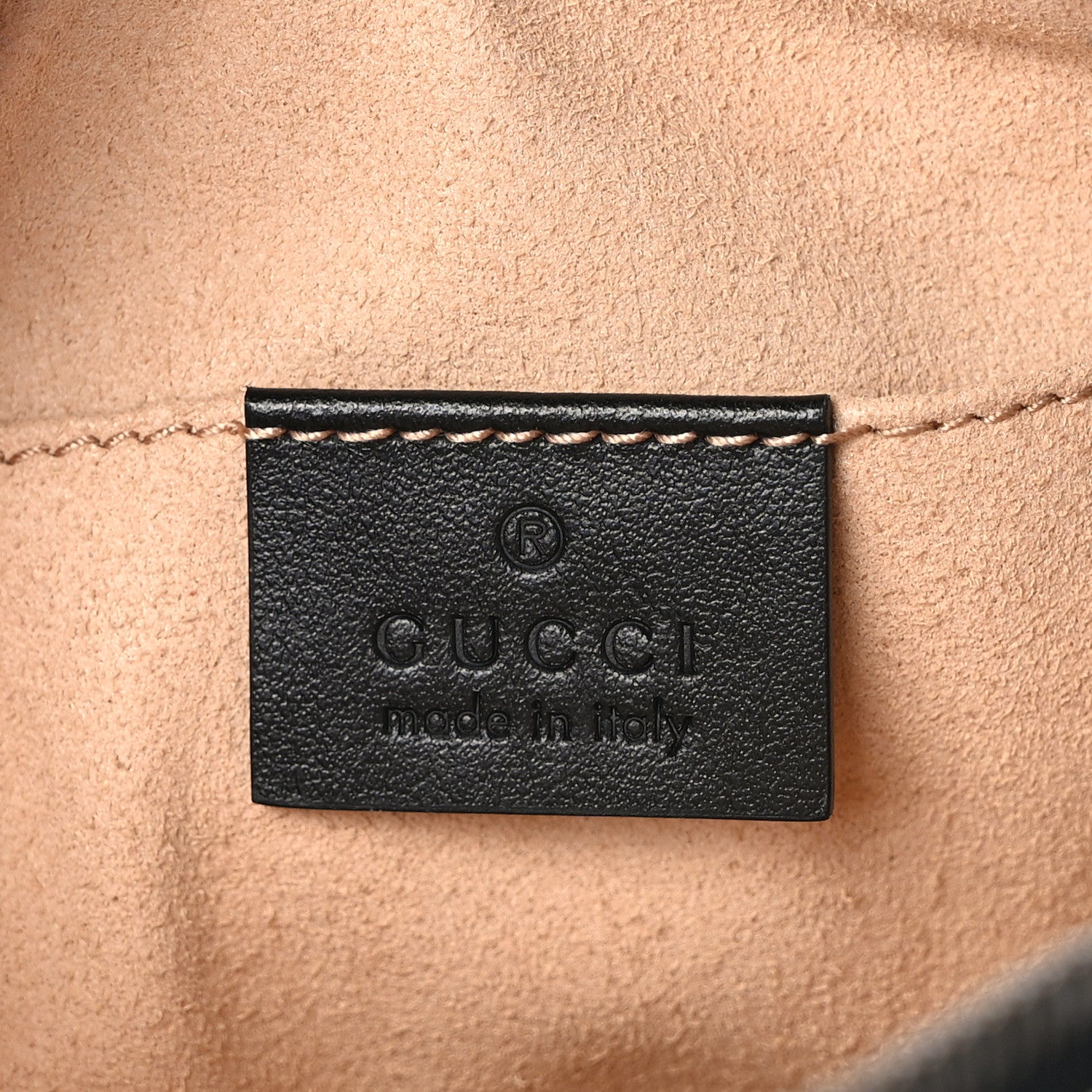 Gucci Calfskin Matelasse Mini GG Marmont Chain Shoulder Bag Black 6 of 12