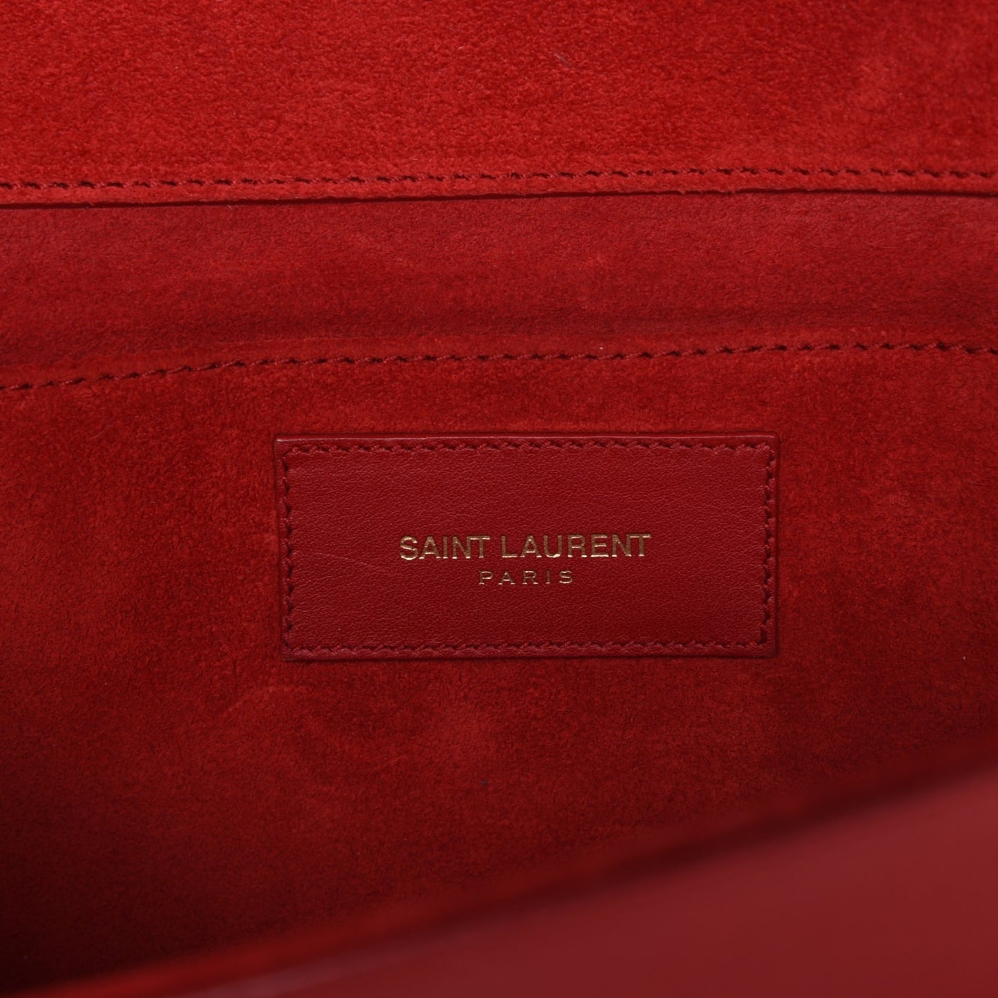 Calfskin Classic Y Ligne Clutch Red