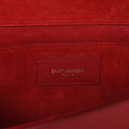 Saint Laurent Calfskin Classic Y Ligne Clutch Red 7 of 8