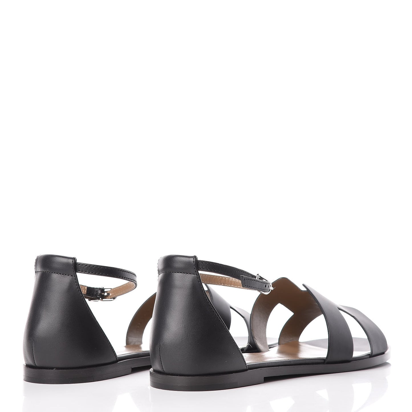 Calfskin Santorini Sandals 41 Black