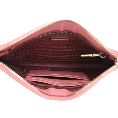 Prada Saffiano Flat Zip Wristlet Petalo 5 of 12