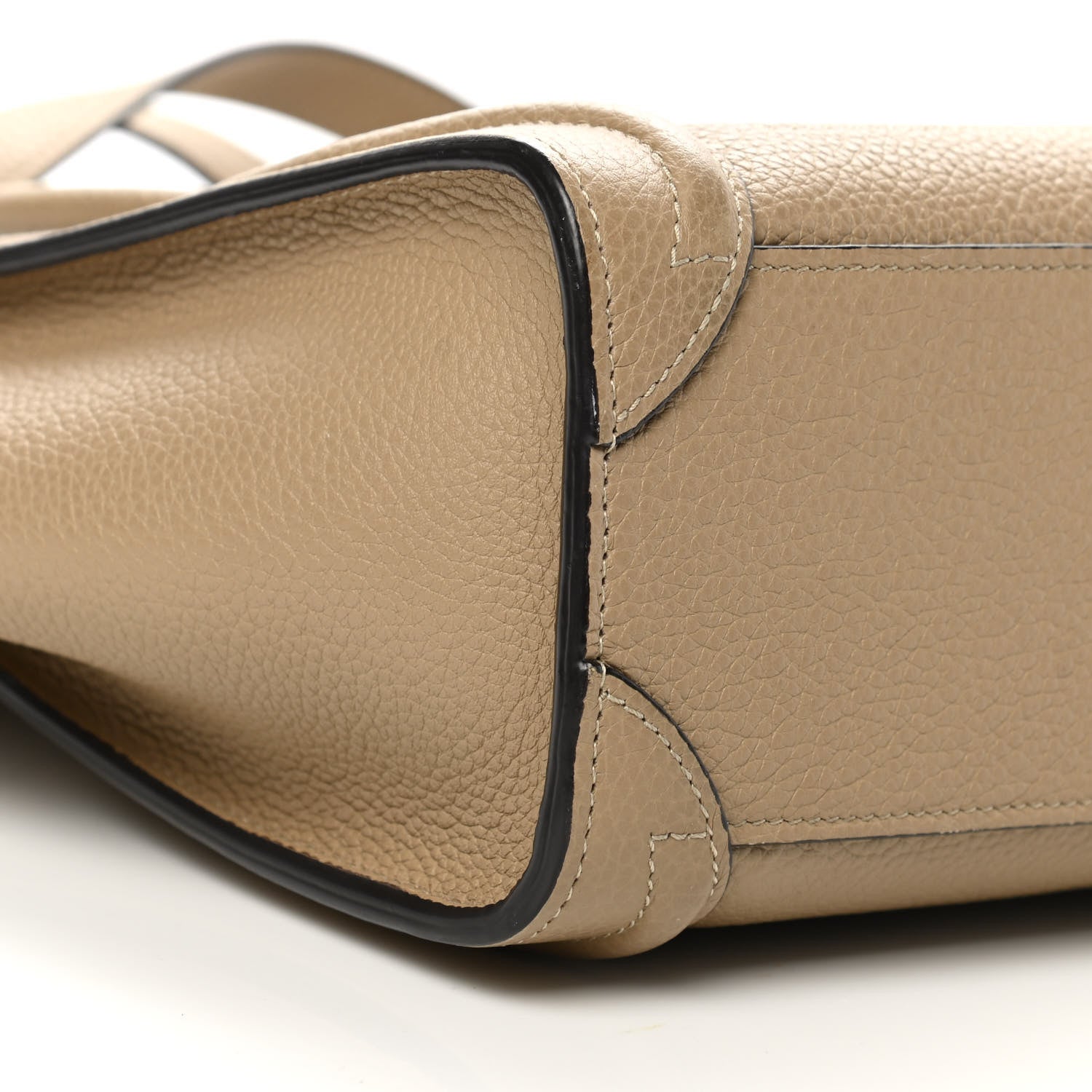 Celine Drummed Calfskin Nano Luggage Dune 9 of 16