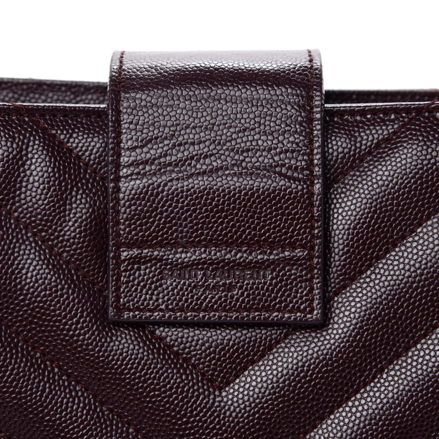 Grain de Poudre Matelasse Chevron Large Monogram Shopping Bag Amarena