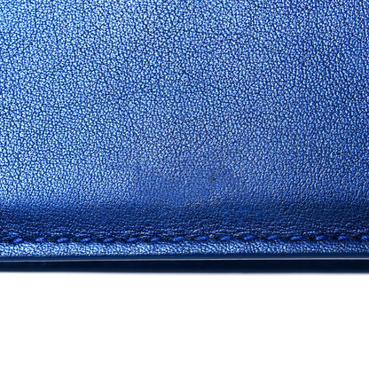 Saint Laurent Metallic Calfskin Monogram Sunset Chain Wallet Blue Royal 8 of 8