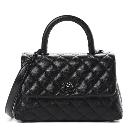 Chanel Caviar Quilted Mini Coco Handle Flap So Black 1 of 9