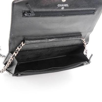 Chanel Caviar Timeless CC Wallet On Chain WOC Black 5 of 8
