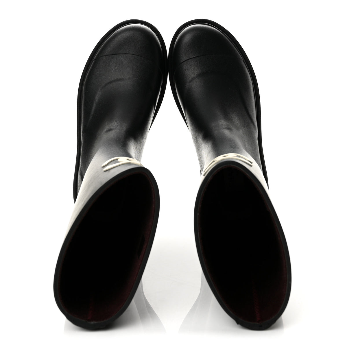 Chanel Caoutchouk CC High Boots 37 Black 2 of 9