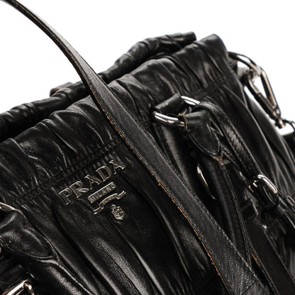 Prada Nappa Gaufre Shopping Satchel Black 5 of 10