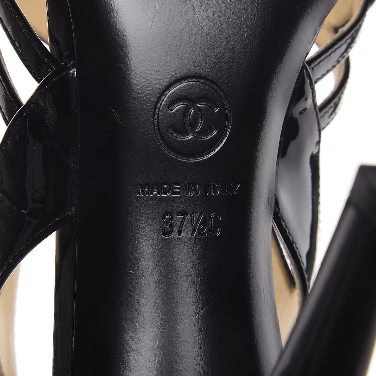 Patent CC Cage Sandals 37.5 Black