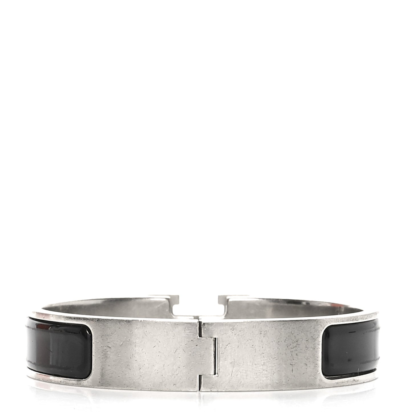 Enamel Narrow Clic Clac H Bracelet PM Black
