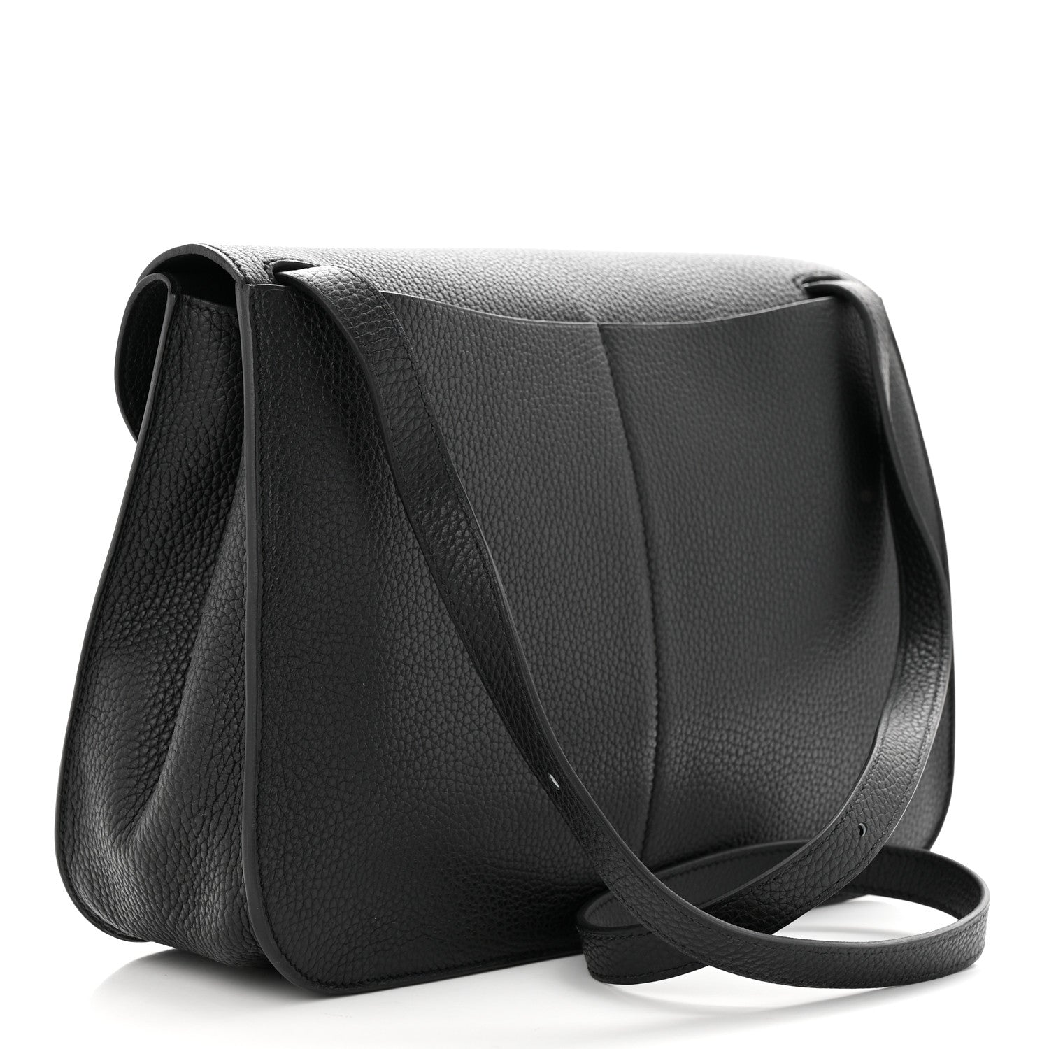 Hermes Taurillon Clemence Halzan 31 GM Black 3 of 14