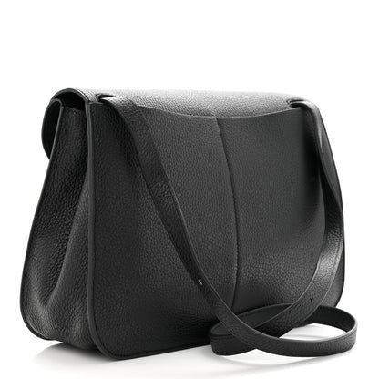 Hermes Taurillon Clemence Halzan 31 GM Black 3 of 14