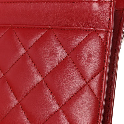 Chanel Lambskin Quilted Wallet On Chain WOC Red 12 of 12